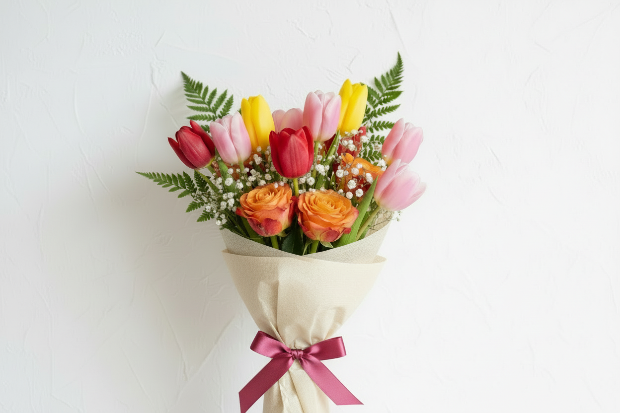 Bouquet Misto Tulipani e Rose